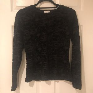 “Vintage” Long Sleeve Velvet Top